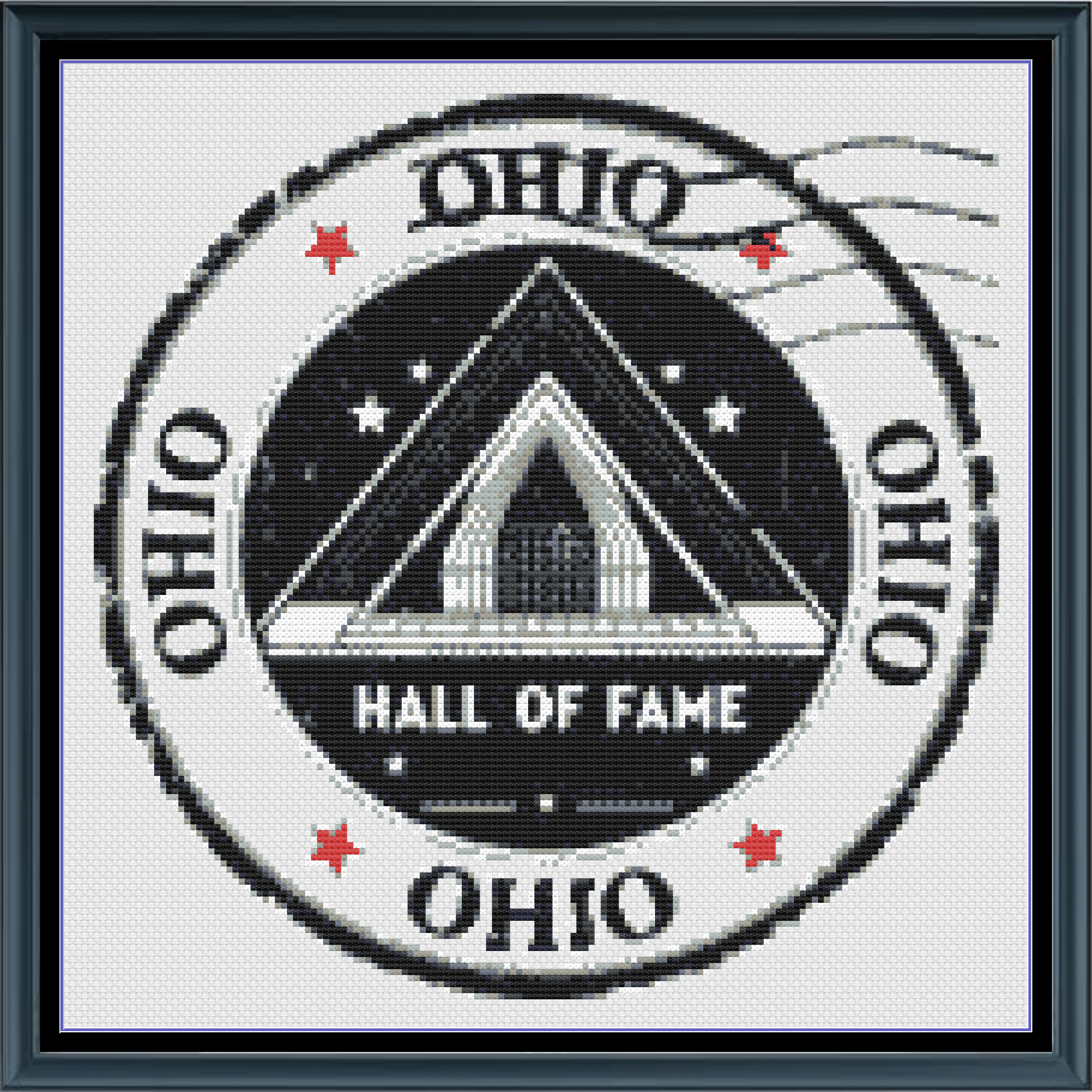 Stitching Jules Design Cross Stitch Pattern Ohio Rock And Roll Hall Of Fame US State Counted Cross Stitch Pattern | Instant Download PDF